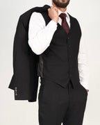 Milano Premium Black Blazer & Waistcoat