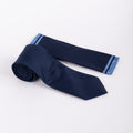 MC Textured - Tie & Pocket Square Set in Navy