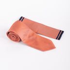 MC Houndstooth - Tie & Pocket Square Set in Orange & Navy
