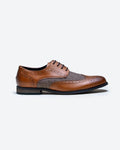 Oliver - Tan Tweed Brogue Shoes