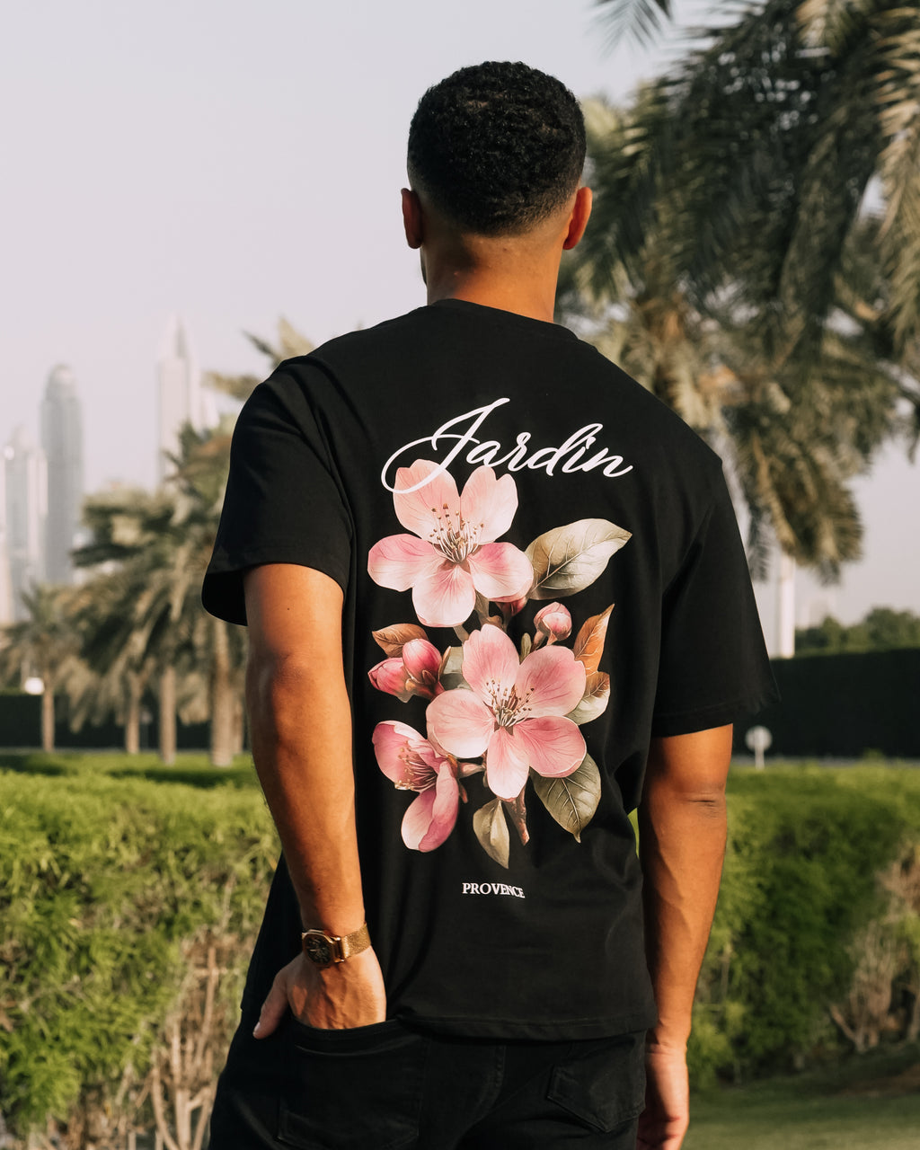 Oversized Floral Jardin Provence Graphic T-Shirt