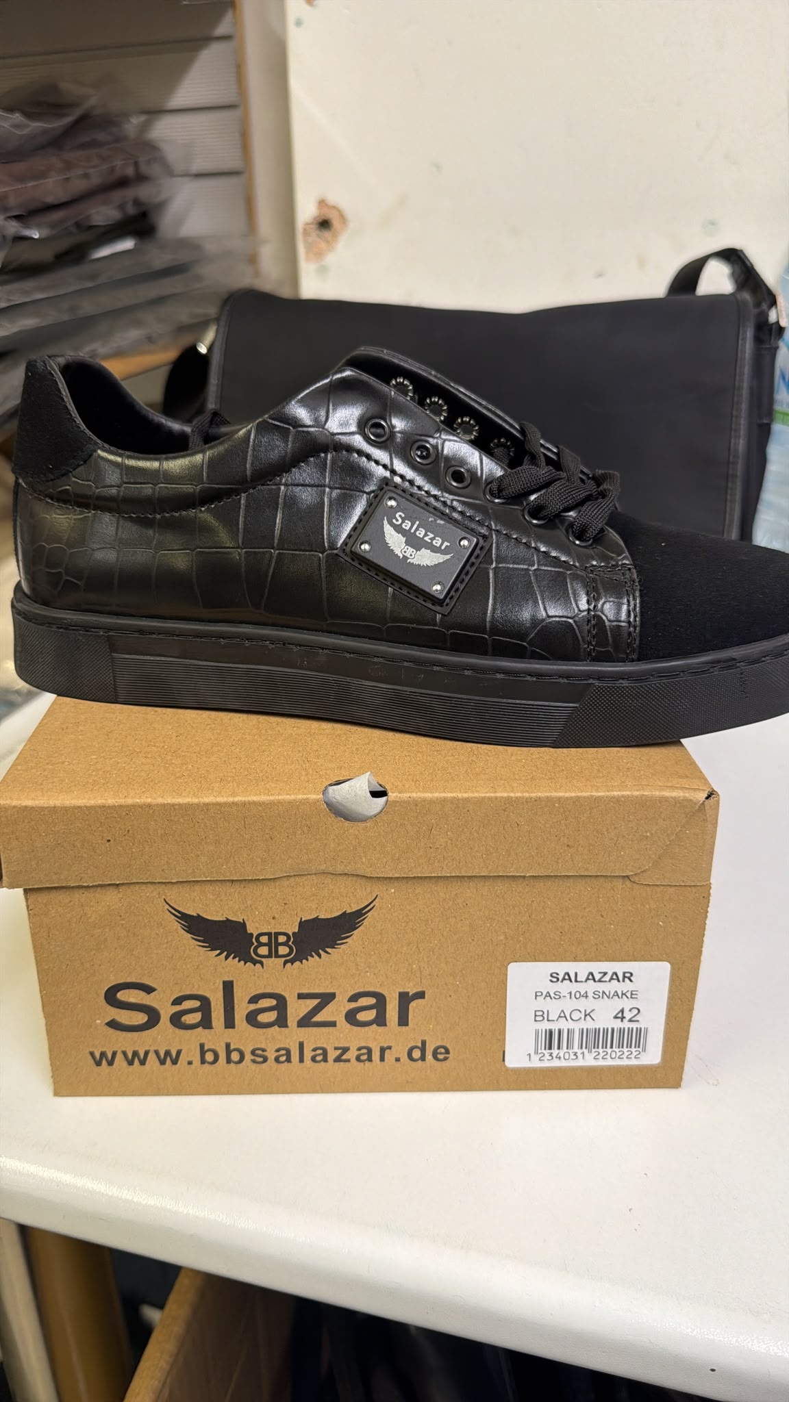 PAS-104 Snake Black Snake Effect Panel Trainers