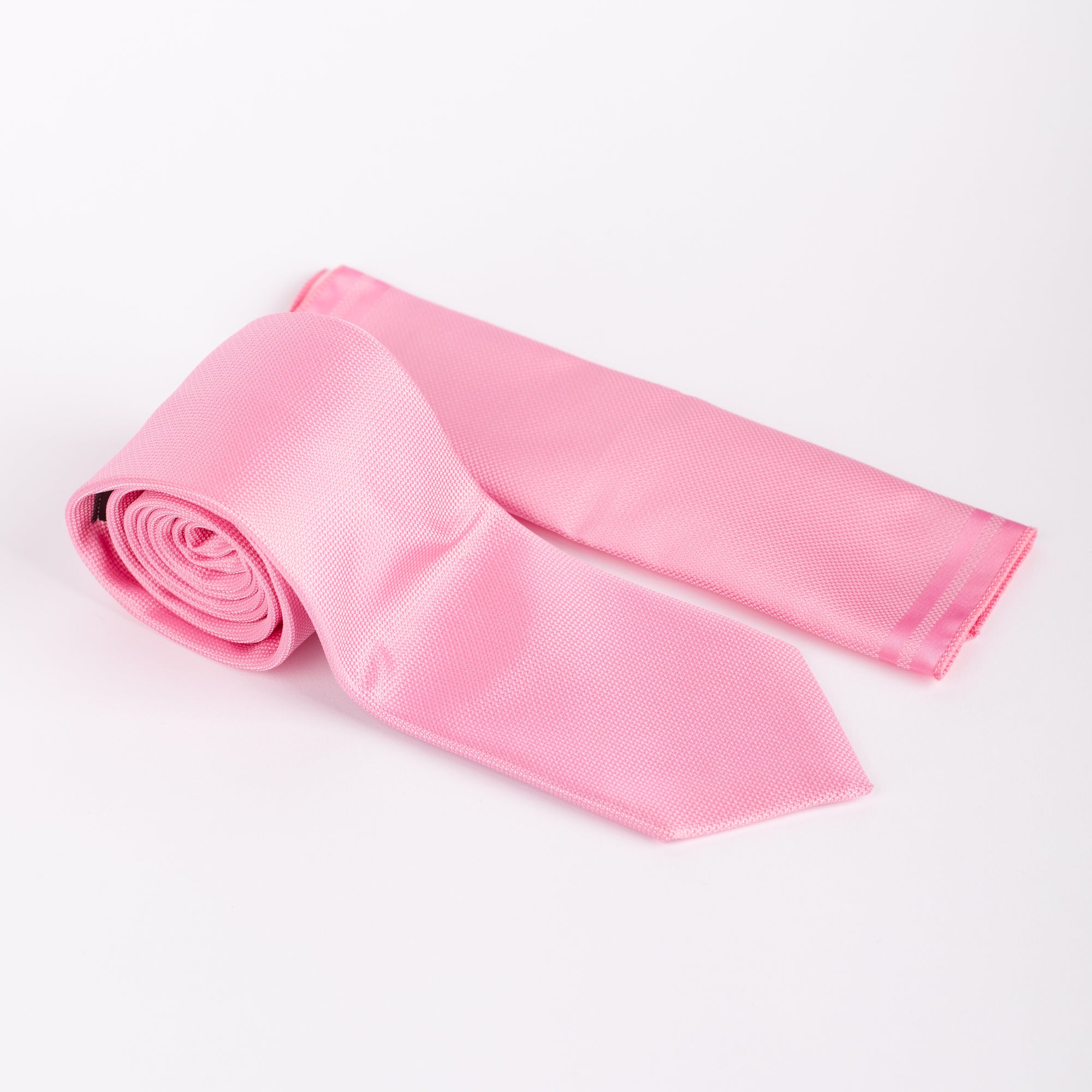 MC Textured - Tie & Pocket Square Set in Pink