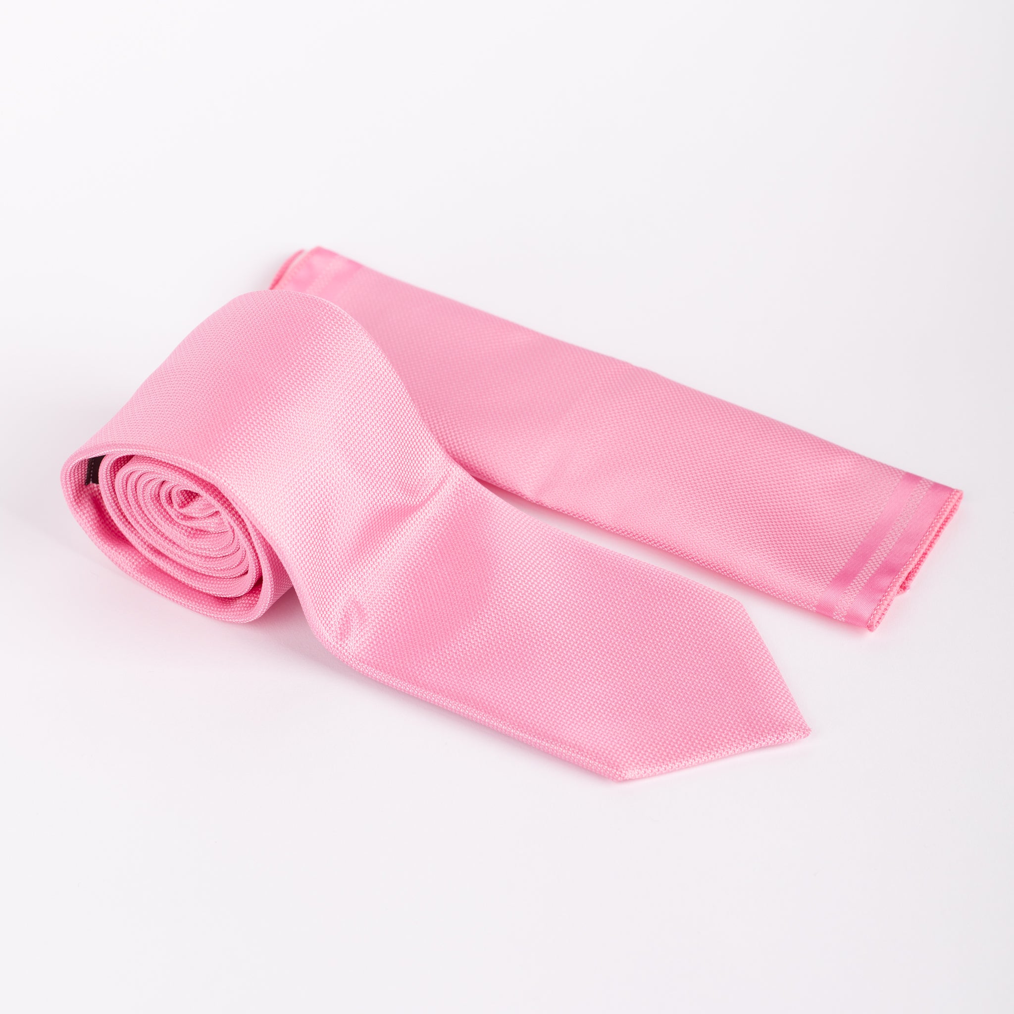 MC Textured - Tie & Pocket Square Set in Pink