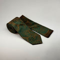 MC Paisley Lux - Tie & Pocket Square Set in Olive & Brown