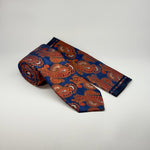 MC Paisley - Tie & Pocket Square Set in Orange/Blue