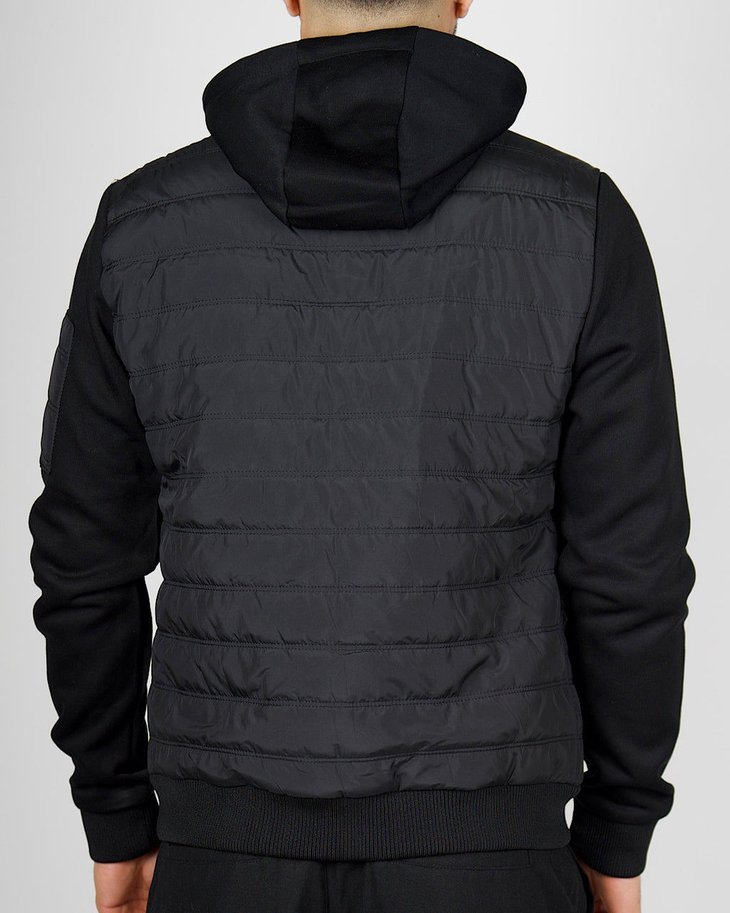 Black Lightweight Padded Hooded Jacket