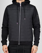 Black Lightweight Padded Hooded Jacket