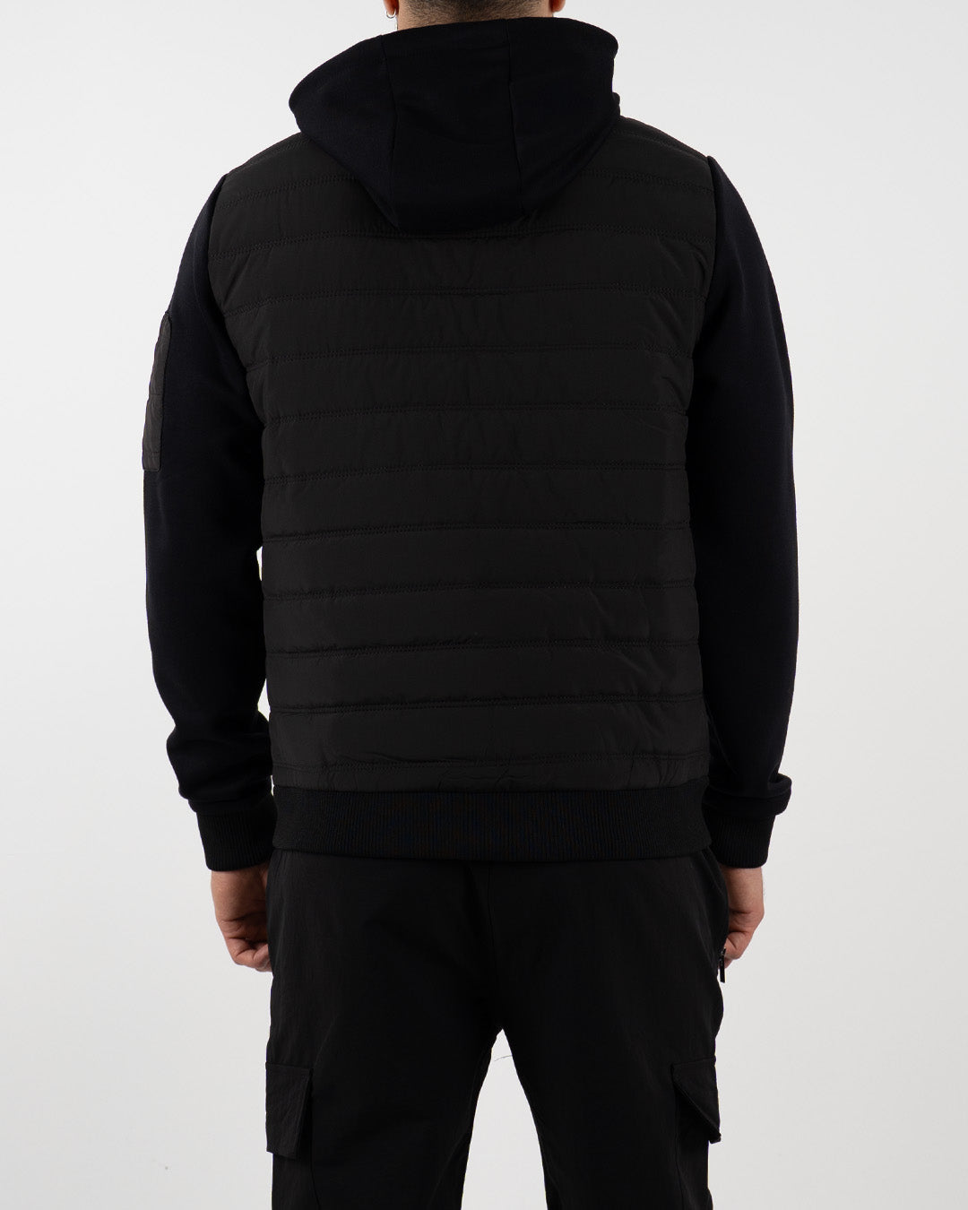 Black Lightweight Padded Hooded Jacket