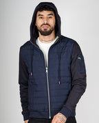 Navy Lightweight Padded Hooded Jacket