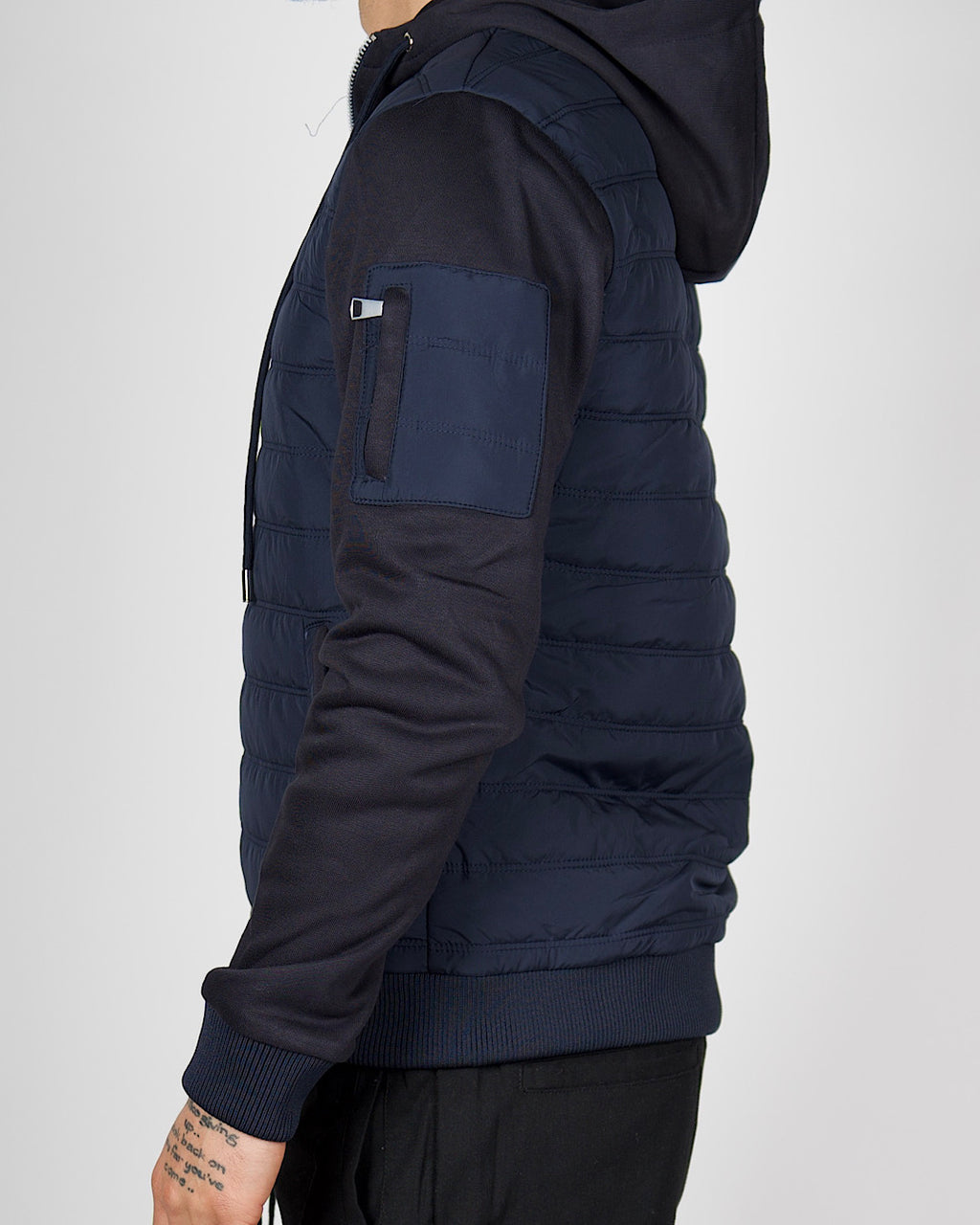 Navy Lightweight Padded Hooded Jacket