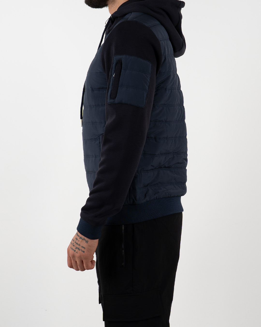 Navy Lightweight Padded Hooded Jacket