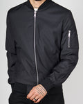 Black Lightweight Bomber Jacket