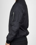 Black Lightweight Bomber Jacket