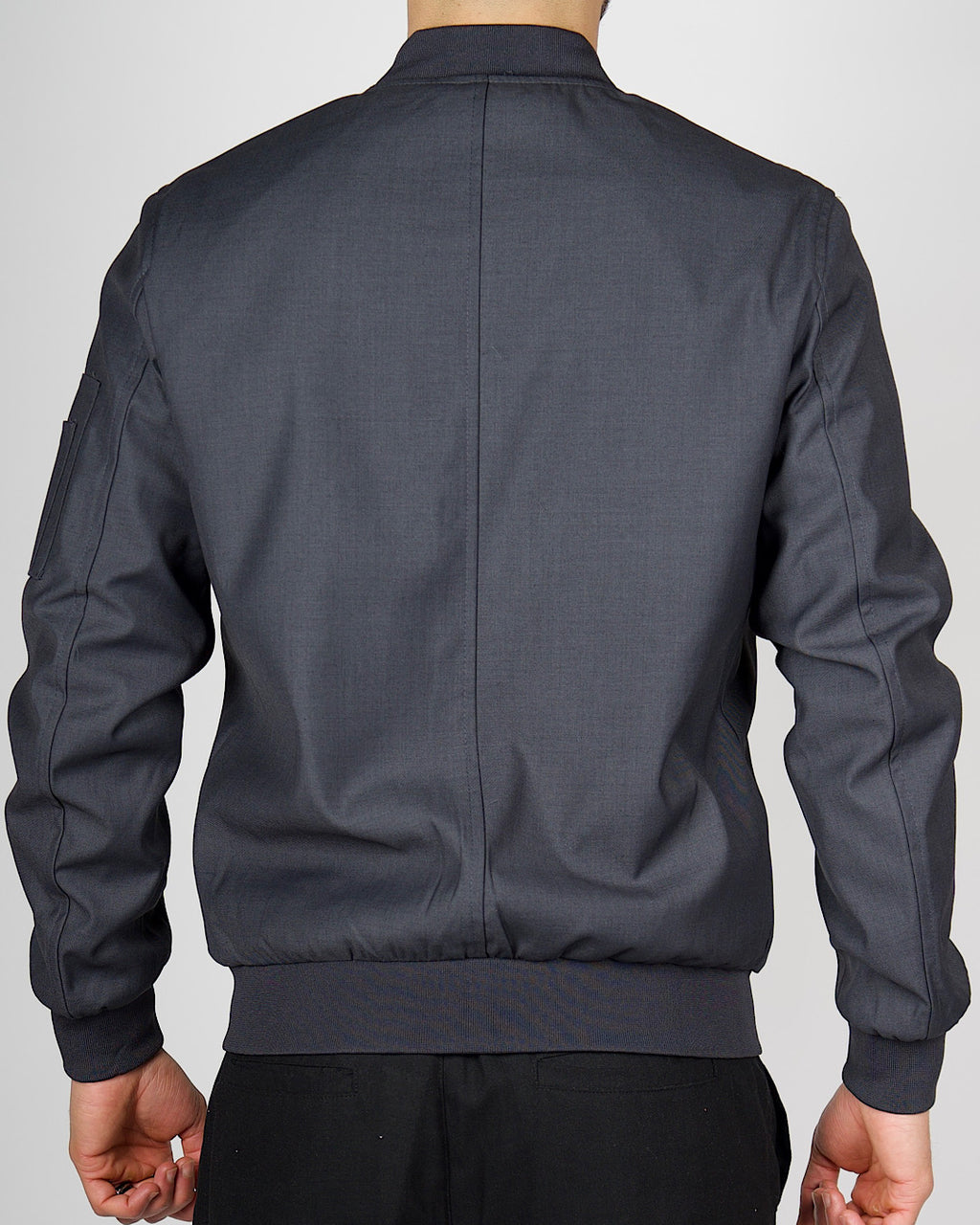 Dark Grey Lightweight Bomber Jacket