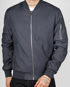 Dark Grey Lightweight Bomber Jacket