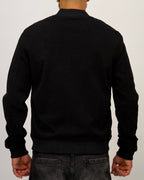 Textured Bomber Jacket with Snap Buttons