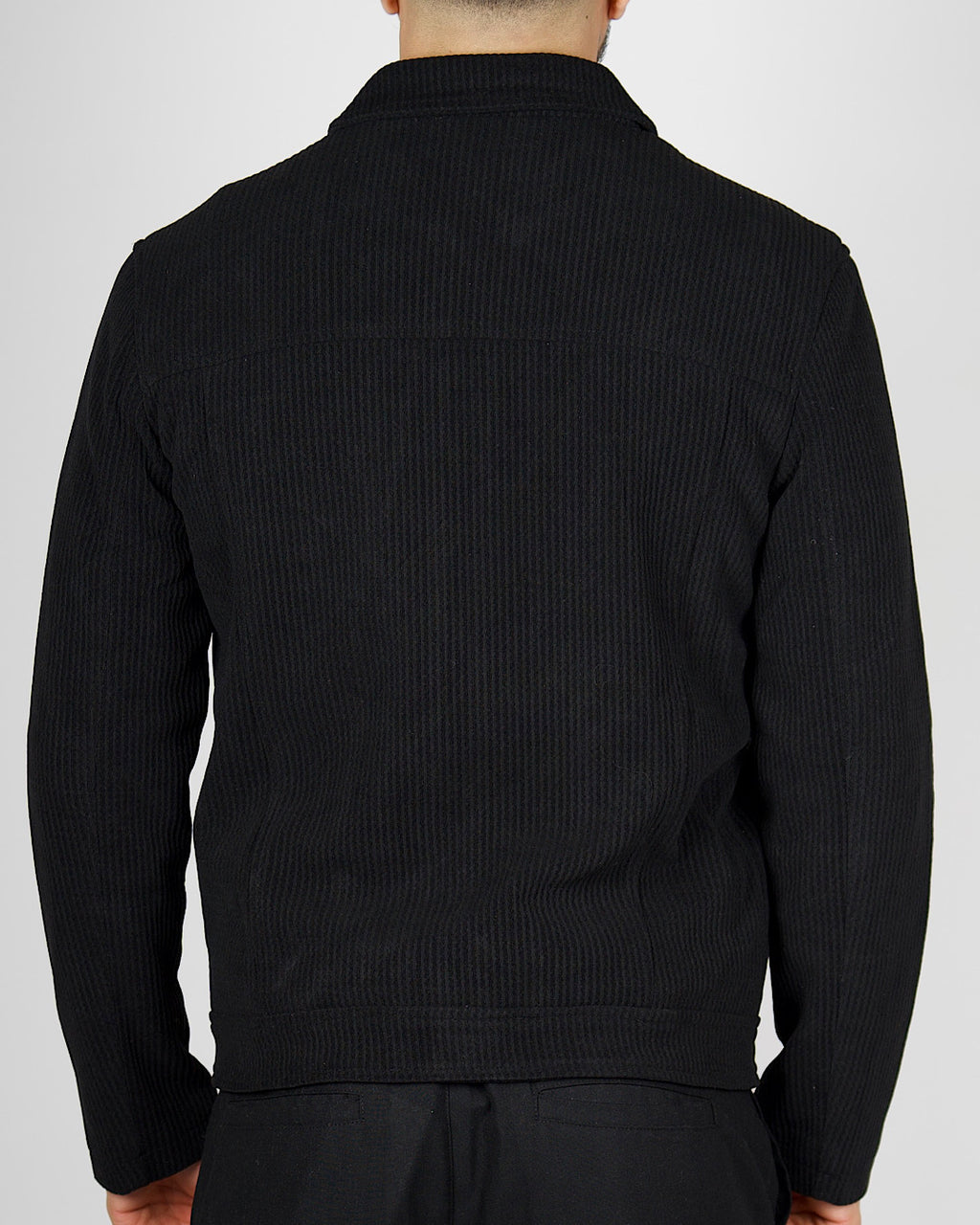 Ribbed Texture Zip Jacket