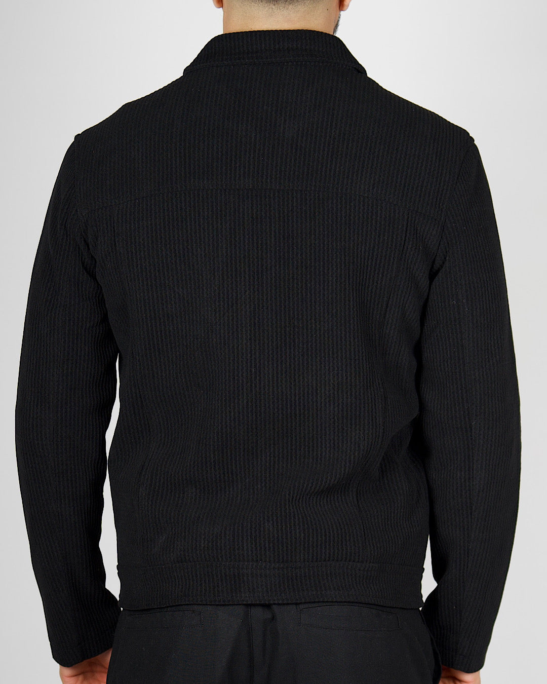 Ribbed Texture Zip Jacket