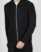 Ribbed Texture Zip Jacket