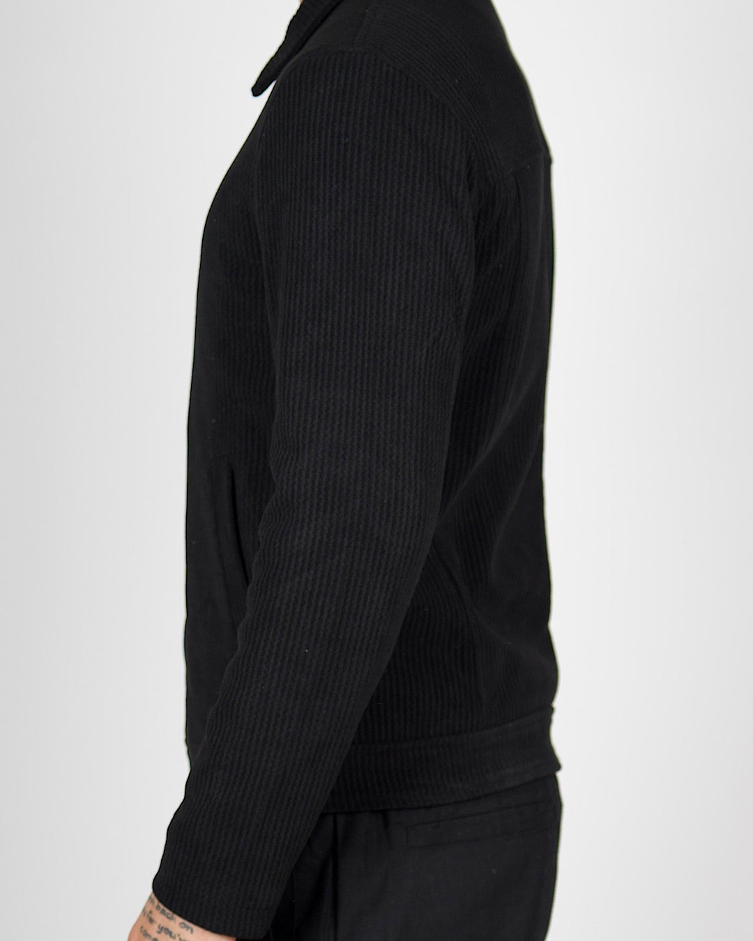 Ribbed Texture Zip Jacket