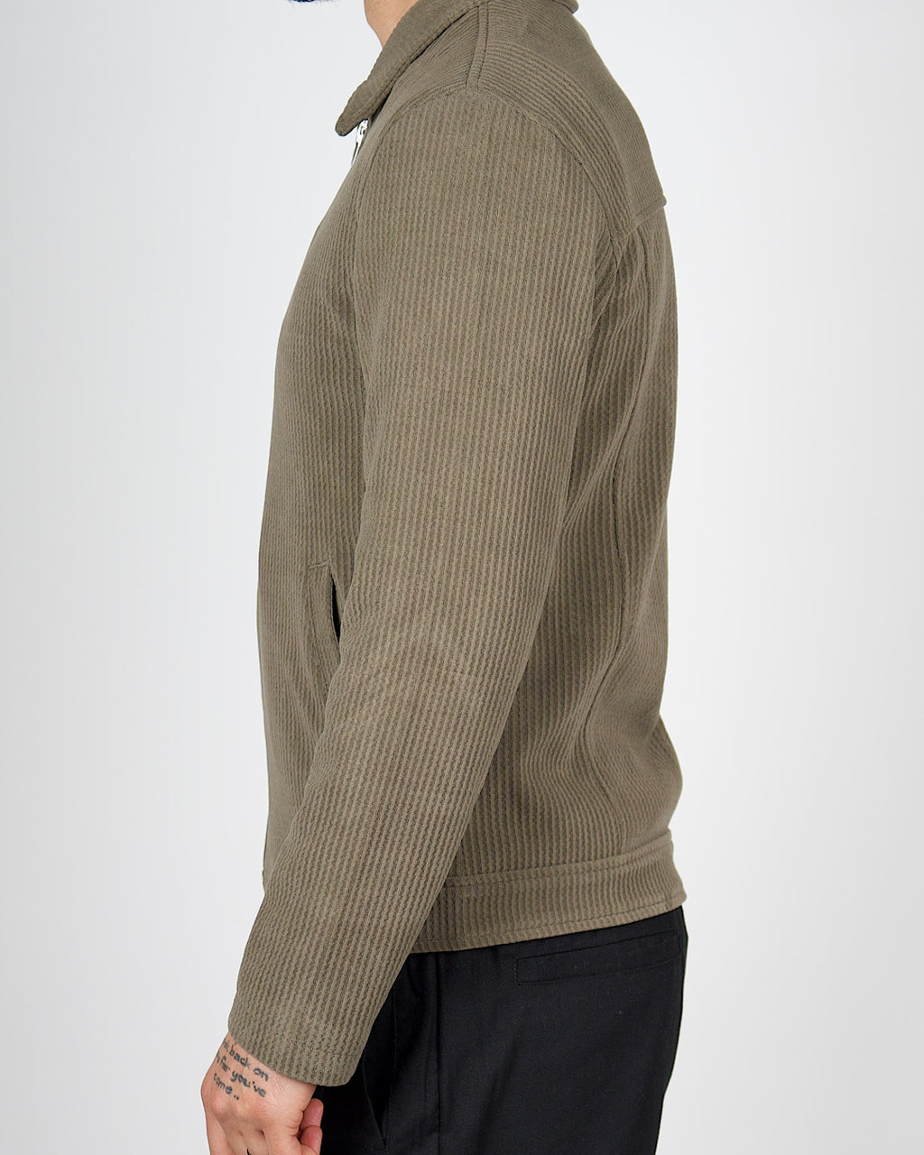 Ribbed Texture Zip Jacket