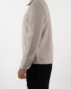 Beige Wool Zip-Up Jacket