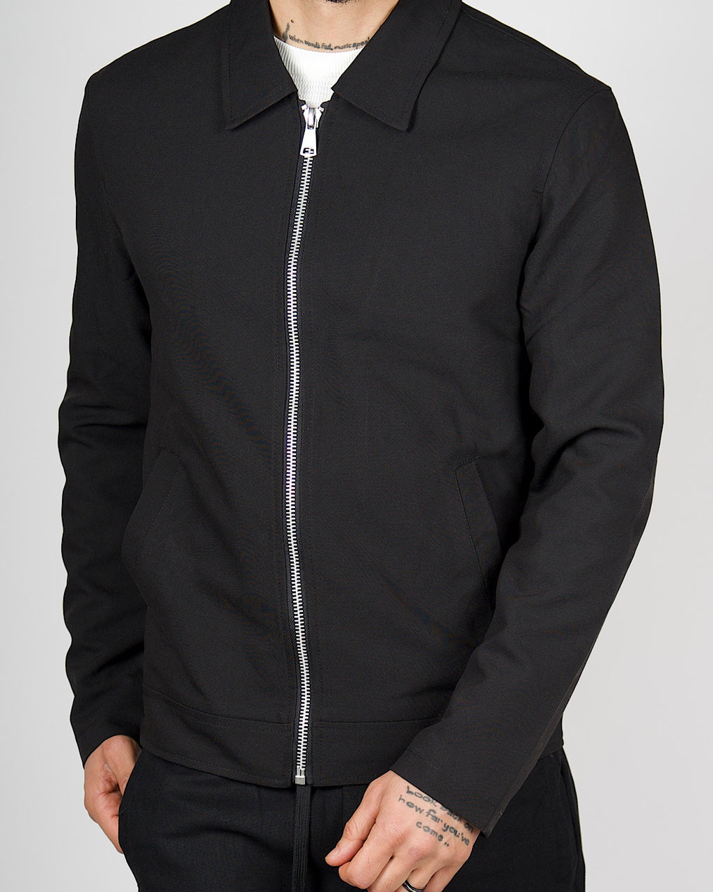 Black Zip Smart Casual Jacket