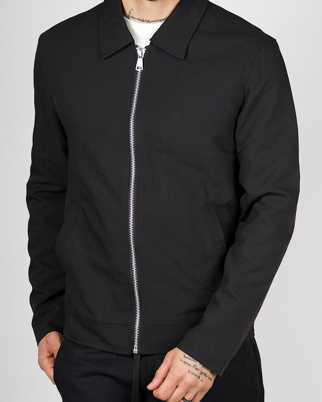 Black Zip Smart Casual Jacket