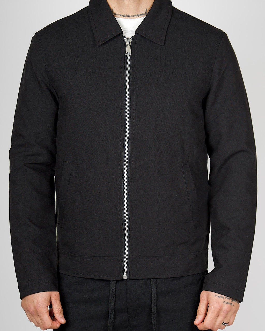 Black Zip Smart Casual Jacket