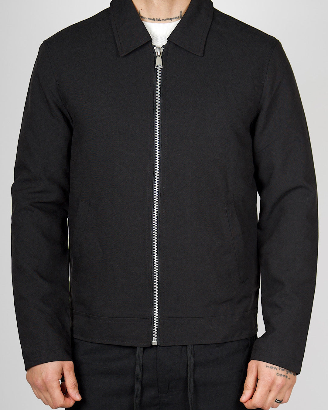 Black Zip Smart Casual Jacket