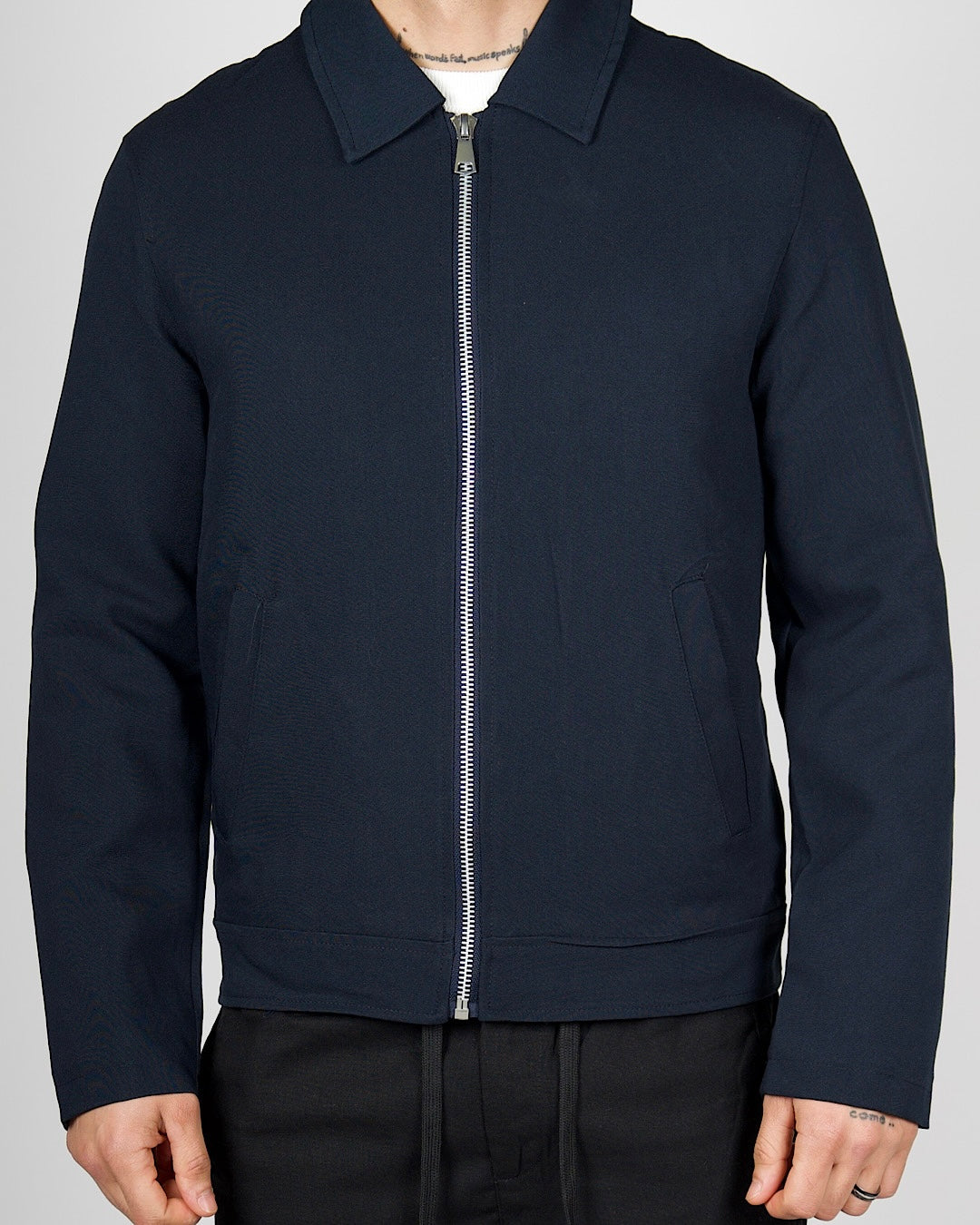 Navy Zip Smart Casual Jacket