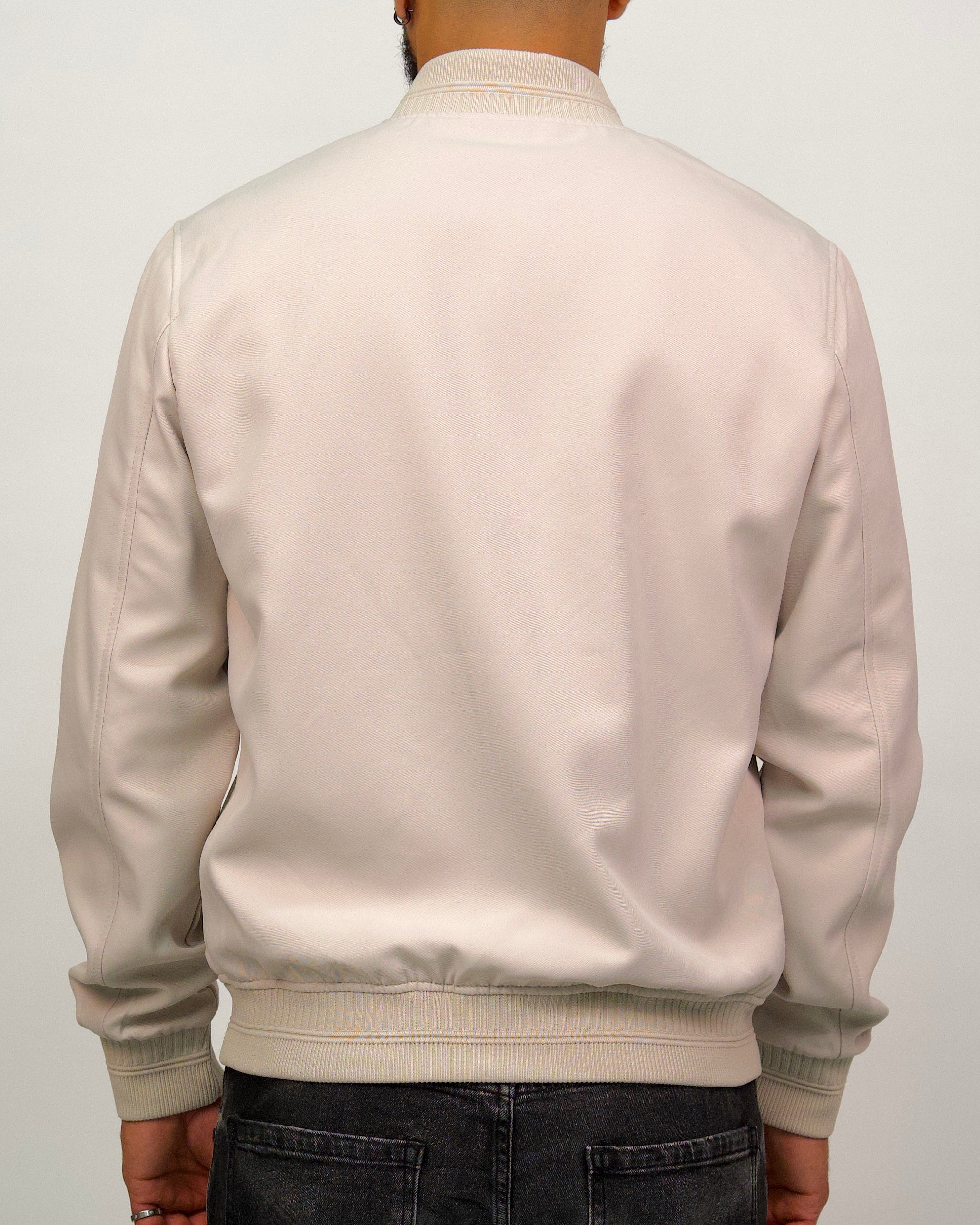 Minimalist Bomber Jacket with Snap Buttons