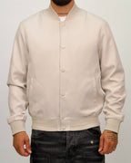 Minimalist Bomber Jacket with Snap Buttons