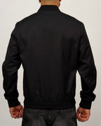 Minimalist Bomber Jacket with Snap Buttons