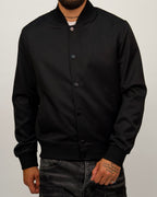 Minimalist Bomber Jacket with Snap Buttons