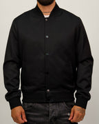 Minimalist Bomber Jacket with Snap Buttons