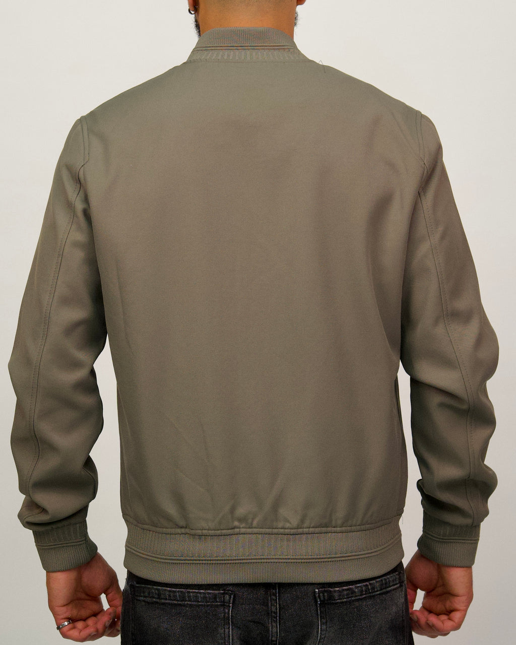 Minimalist Bomber Jacket with Snap Buttons