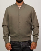 Minimalist Bomber Jacket with Snap Buttons