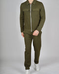 Green Zip Utility Jacket & Trouser Set