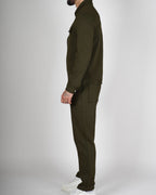 Green Zip Utility Jacket & Trouser Set