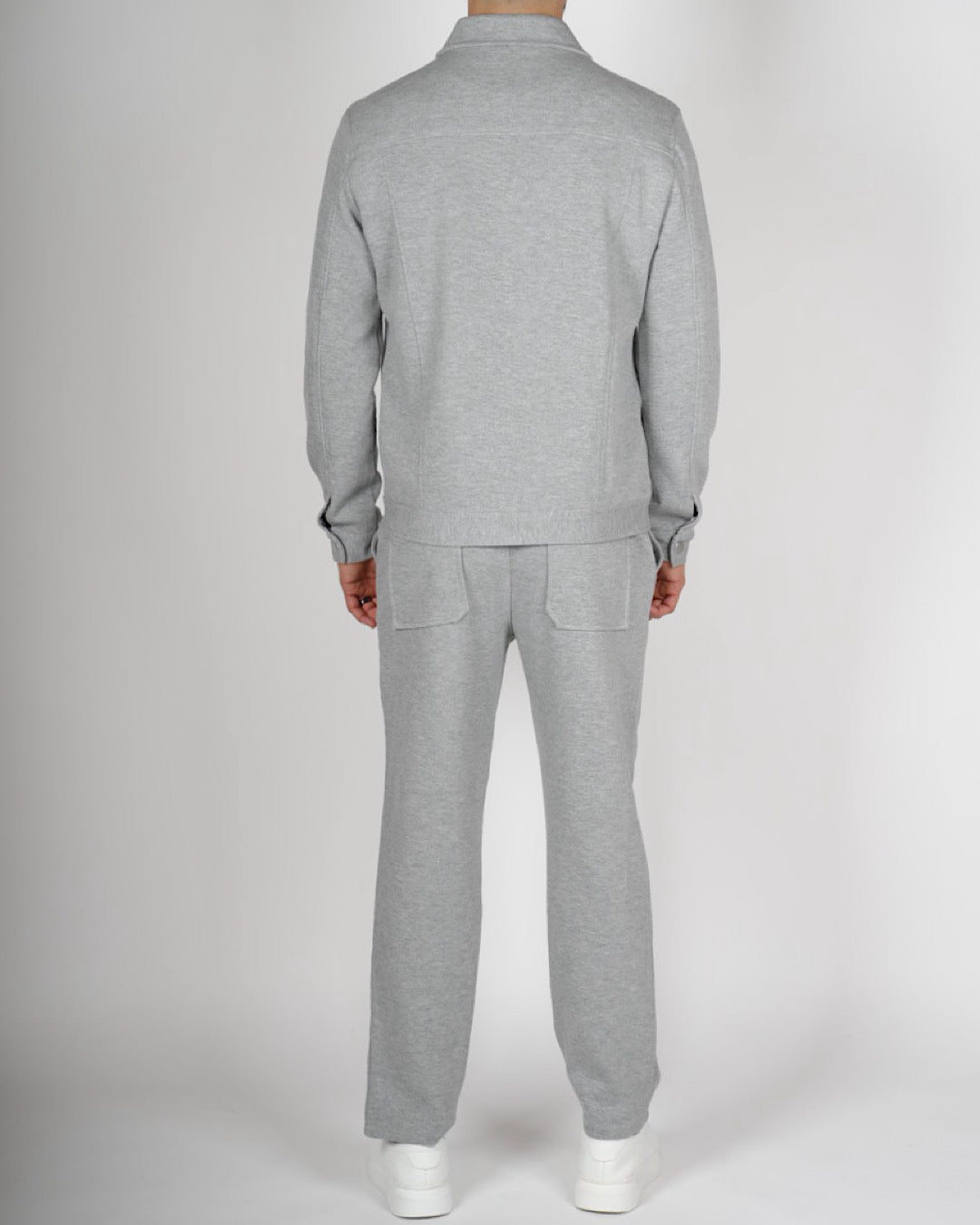 Grey Zip Utility Jacket & Trouser Set