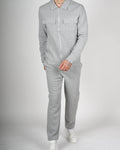 Grey Zip Utility Jacket & Trouser Set