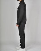 Black Zip Utility Jacket & Trouser Set