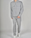 Grey Zip Utility Jacket & Trouser Set