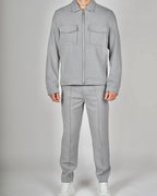 Grey Zip Utility Jacket & Trouser Set