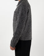 Grey Textured Zip-Up Jacket