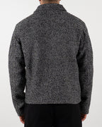 Grey Textured Zip-Up Jacket