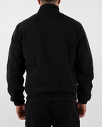 Black Reversible High Neck Zip-Up Jacket