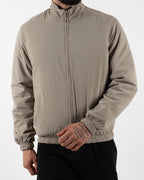 Black Reversible High Neck Zip-Up Jacket